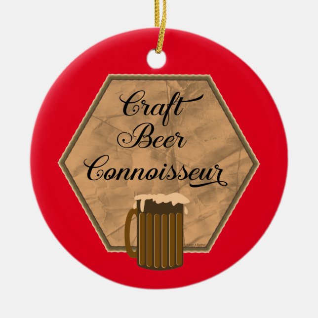 Décoration En Céramique Connaisseur de la bière artisanale (Devant)