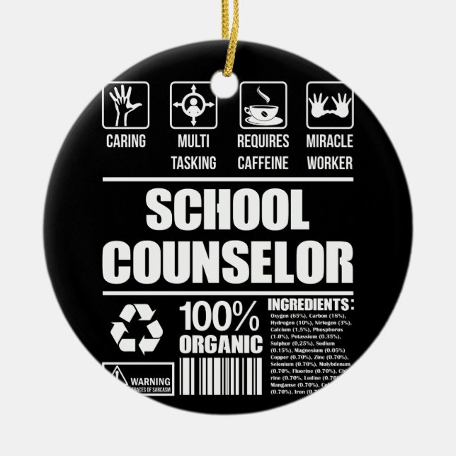 Décoration En Céramique Conseiller scolaire 100% Bio (Devant)