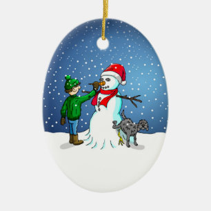 Décoration En Céramique Construire un bonhomme de neige