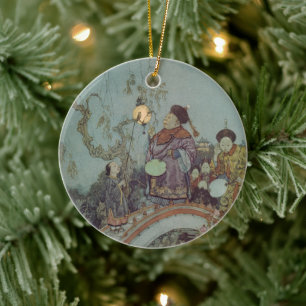 Décoration En Céramique Conte de fée vintage, Rossignol par Edmund Dulac