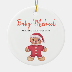 Décoration En Céramique Cookies Arriving Baby Girl Pregnancy Faire-part 