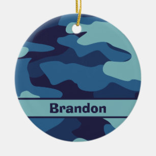 Décoration En Céramique Cool Camouflage bleu Motif personnalisé pour enfa