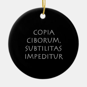Décoration En Céramique Copia ciborum subtilitas impeditur