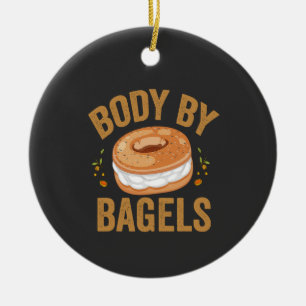 Décoration En Céramique Corps Par Bagels Drôle Juif Hanoukka Don Cadeau