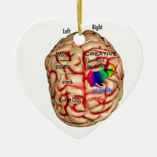 Décoration En Céramique Côté gauche et droit de cerveau
