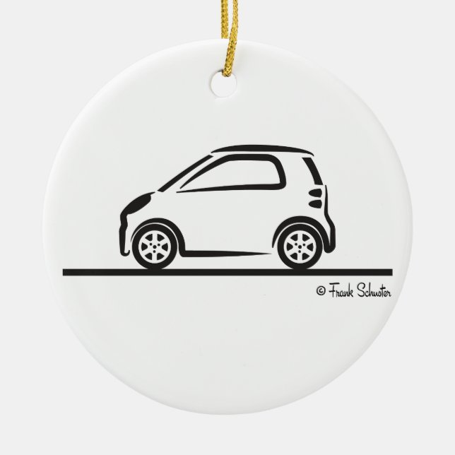 Décoration En Céramique Côté Smart Fortwo (Devant)