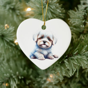 Décoration En Céramique Coton de Tulear Chiot personnalisé