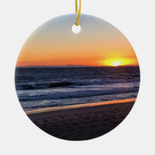 Décoration En Céramique Coucher de soleil à Newport Beach, Californie