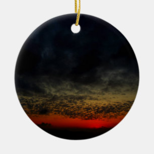 Décoration En Céramique Coucher de soleil avant la tempête