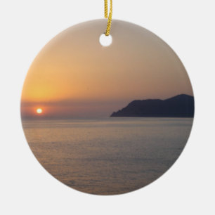 Décoration En Céramique Coucher du soleil au-dessus du méditerranéen
