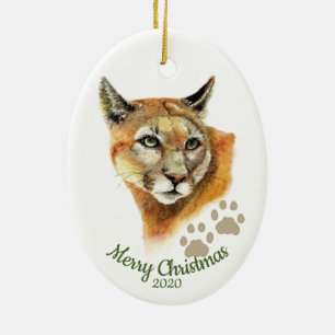 Décoration En Céramique Cougar Animal Cougar Cougar