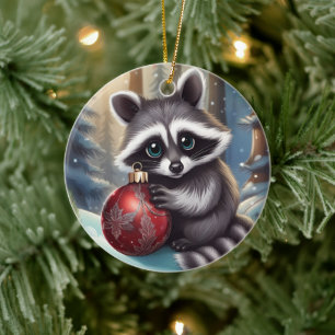 Décoration En Céramique Coupe Raccoon