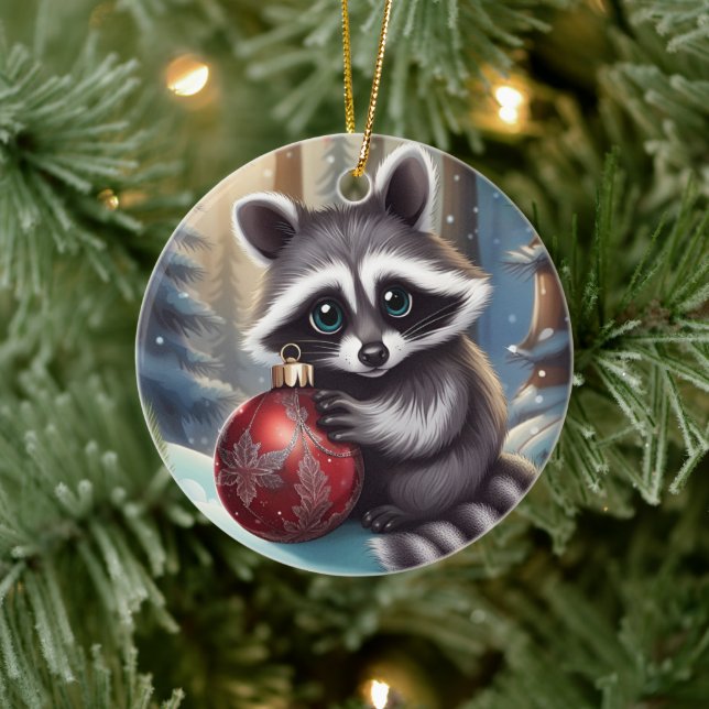 Décoration En Céramique Coupe Raccoon (Arbre)