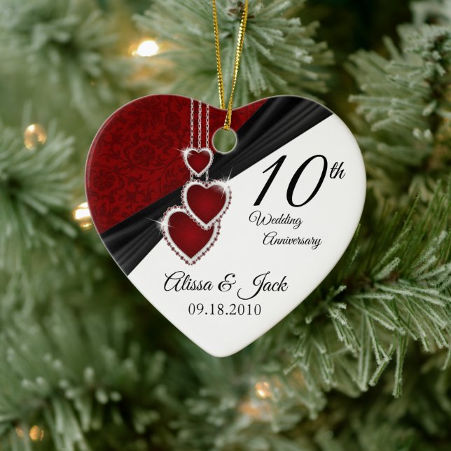 Décoration En Céramique Couple de mariage personnalisé 💕 Keepsaké (Arbre)