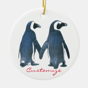 Décoration En Céramique Couple de pingouin Inséparable Thunder_Cove
