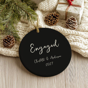 Décoration En Céramique Couple Fiancé Personnalisé Écriture Manuscrite Noi