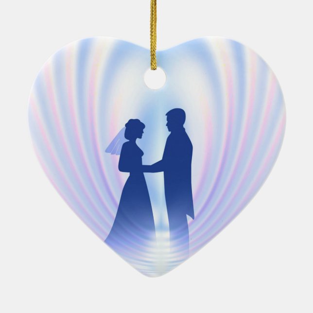 Décoration En Céramique Couple mariage (Dos)