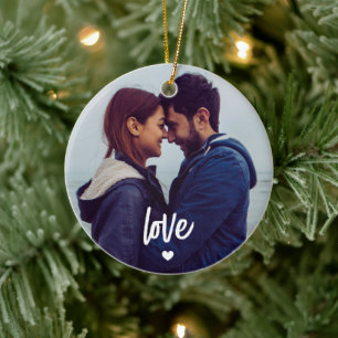 Décoration En Céramique Couple Photo Script personnalisé amour