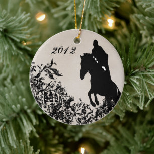 Décoration En Céramique Couples personnalisés Cheval équestre Saut