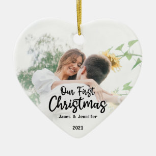 Décoration En Céramique Couples personnalisés Notre premier Noël