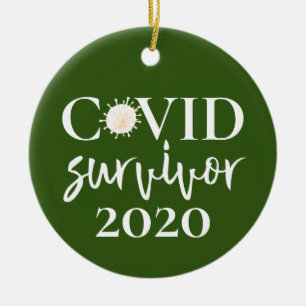 Décoration En Céramique Covid Coronavirus Survivor 2020