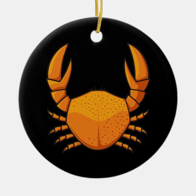 Décoration En Céramique Crab orange (Devant)