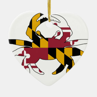 Décoration En Céramique Crabe de drapeau du Maryland