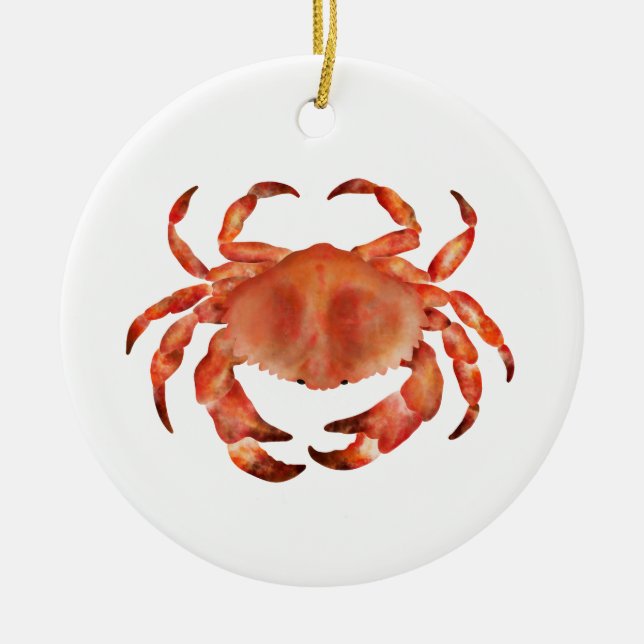 Décoration En Céramique Crabes Côtière Balnéaire Personnalisé (Devant)