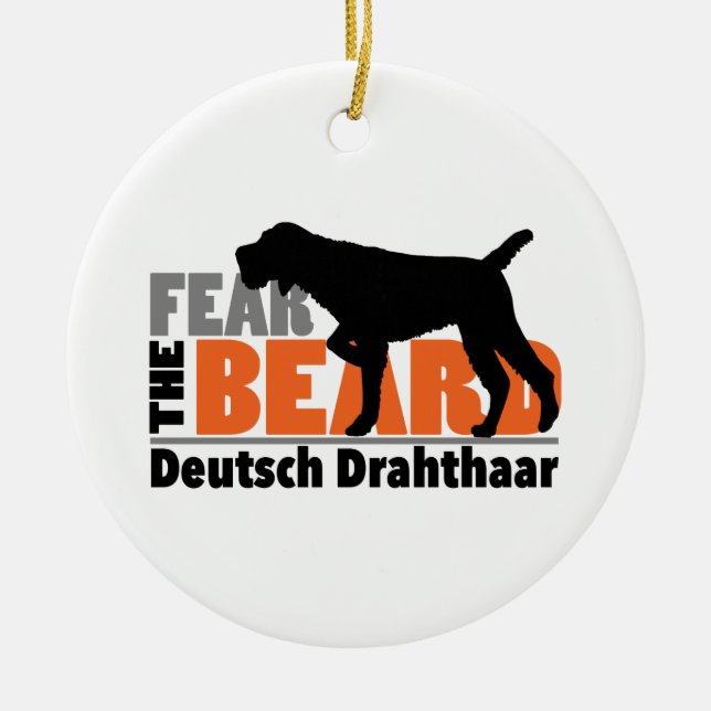 Décoration En Céramique Craignez la barbe - Allemand Drahthaar (Devant)