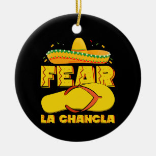 Décoration En Céramique Craindre La Chancla Drôle Mexicain Cinco De Mayo