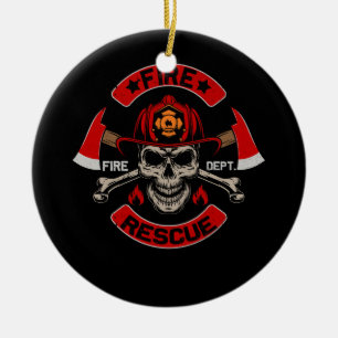 Décoration En Céramique Crâne de pompier Secourt pompier pompier pompier
