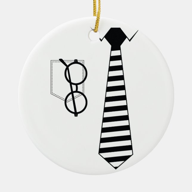 Décoration En Céramique Cravate Lunettes de vue (Devant)
