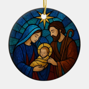 Décoration En Céramique Crèche Enfant Jésus Manger Noël