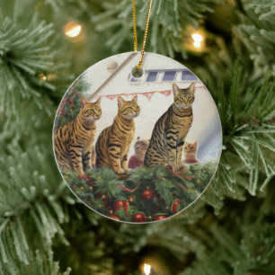 Décoration En Céramique Croisière de Noël des chats du Bengale : des vacan