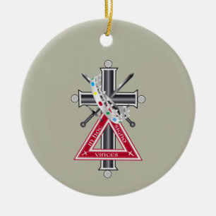 Décoration En Céramique Croix freemasonique