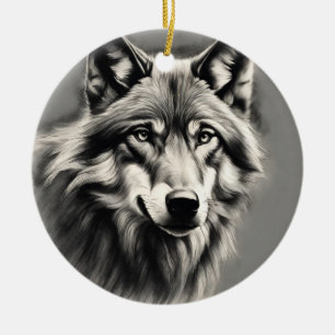 Décoration En Céramique Croquis Wolf