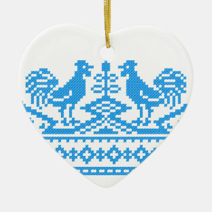 Décoration En Céramique Cross-stitch