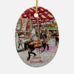 Décoration En Céramique cru d'ornement de manège dénommé