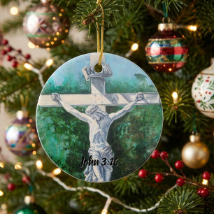 Décoration En Céramique Crucifix Verset de la Bible
