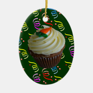 Décoration En Céramique Cupcake de carottes avec Confetti