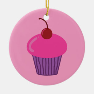 Décoration En Céramique Cupcake rose
