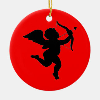 Décoration En Céramique Cupidon Silhoutte de cadeau du jour de Valentines