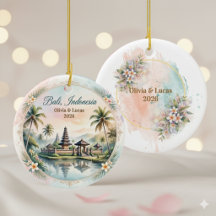 Custom Bali Indonesia Honeymoon Keepsake