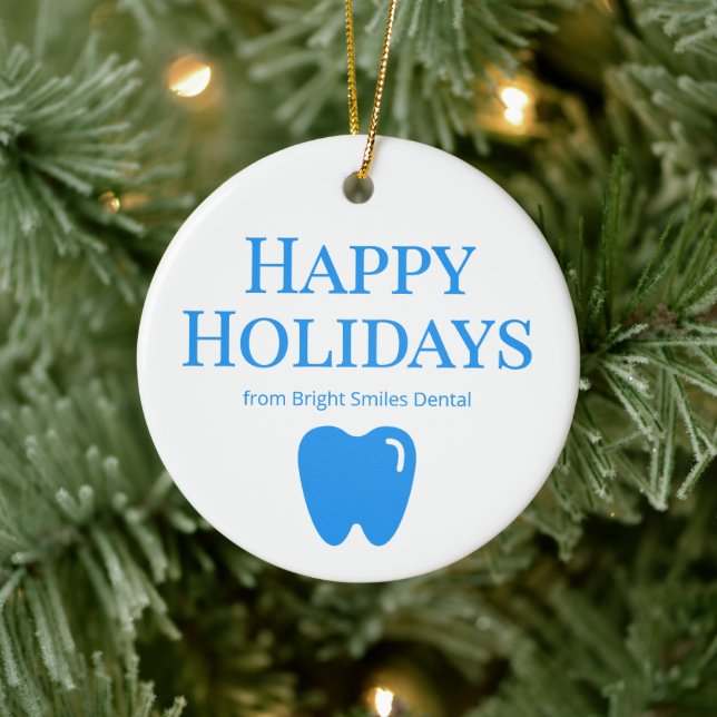 Décoration En Céramique Custom Blue Dental Practice Ornament (Arbre)