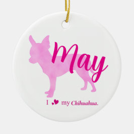 Décoration En Céramique Custom Chihuahua Christmas Ornament  
