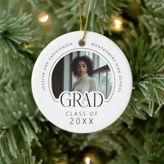 Décoration En Céramique Custom Modern Photo Keepsake Graduation (Arbre)