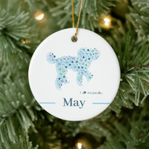 Custom Pastel Blue Poodle Silhouette customizable