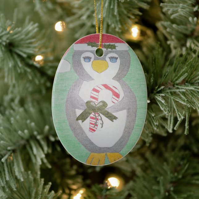 Décoration En Céramique Cute Christmas Penguin (Arbre)
