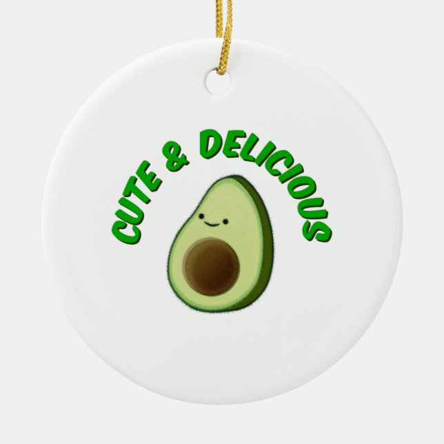Décoration En Céramique Cute Et Délicieux Avocado (Devant)
