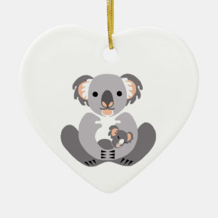 Décoration En Céramique Cute J'aime KOALAS -Marsupial- Vert
